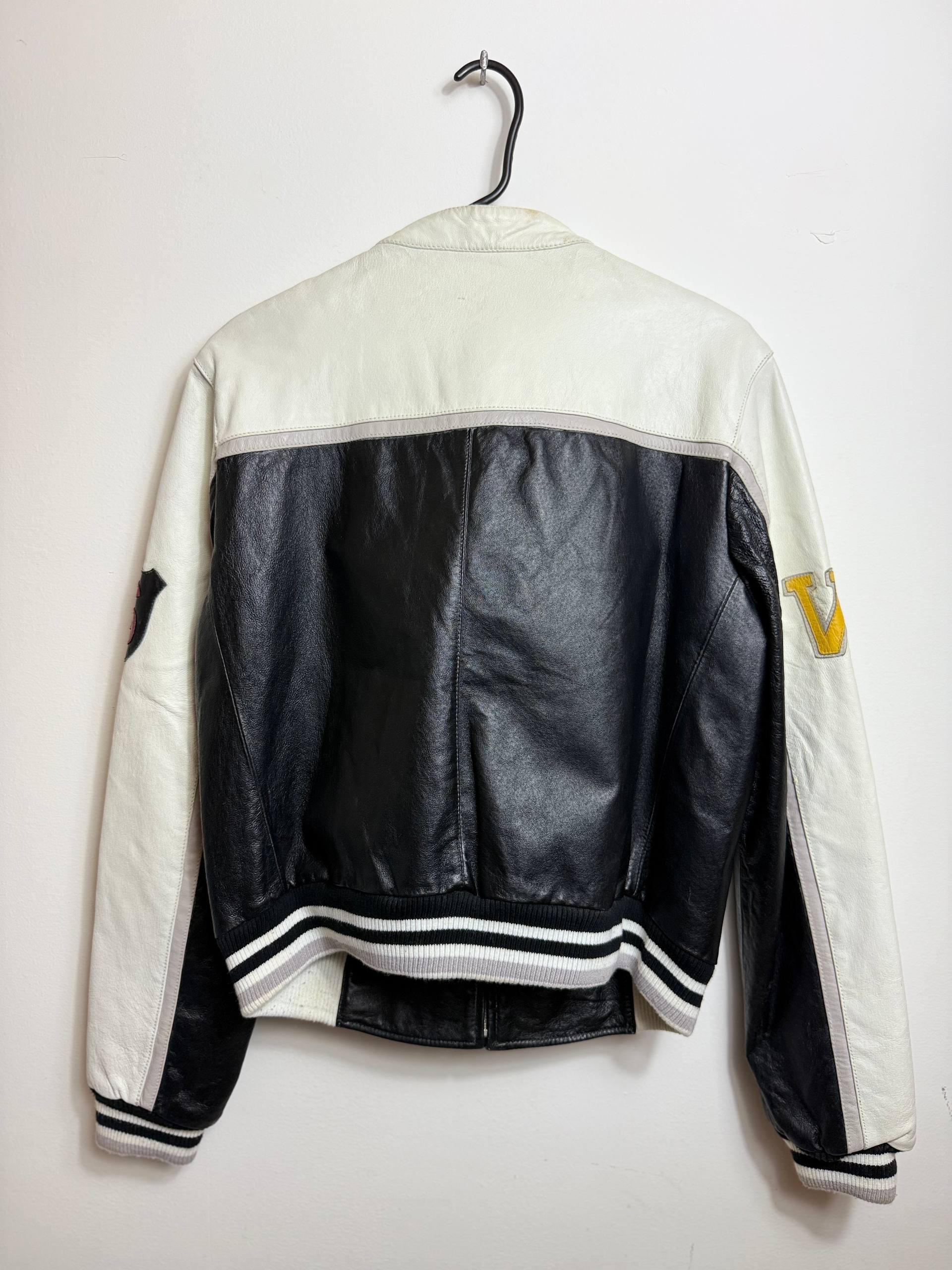 Vintage Two-Tone Leather Varsity Jacket