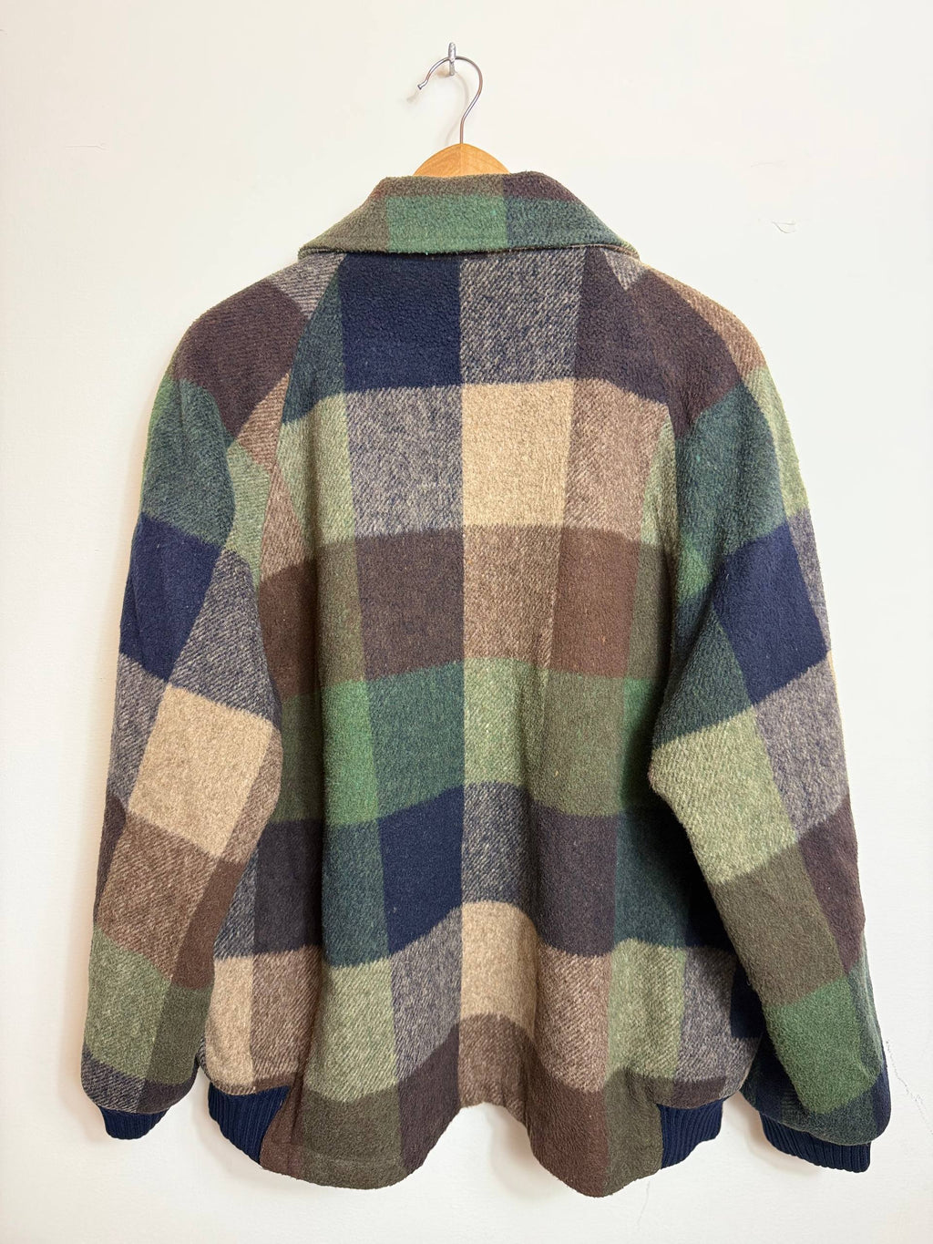 Vintage Wrangler Wool Blend Plaid Jacket