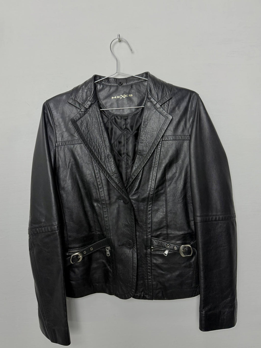 Mexes Leather Blazer, Slim Fit