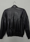 Black Leather Bomber Jacket